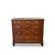 Antique Italian walnut chest of drawers dating to the late 19th centur