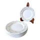 5 dessert plates porcelain RARE model 90 years Fouquet's Paris