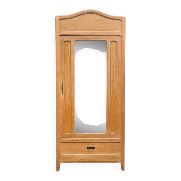 Parisian Art Deco wardrobe with bevelled mirror, 1920.