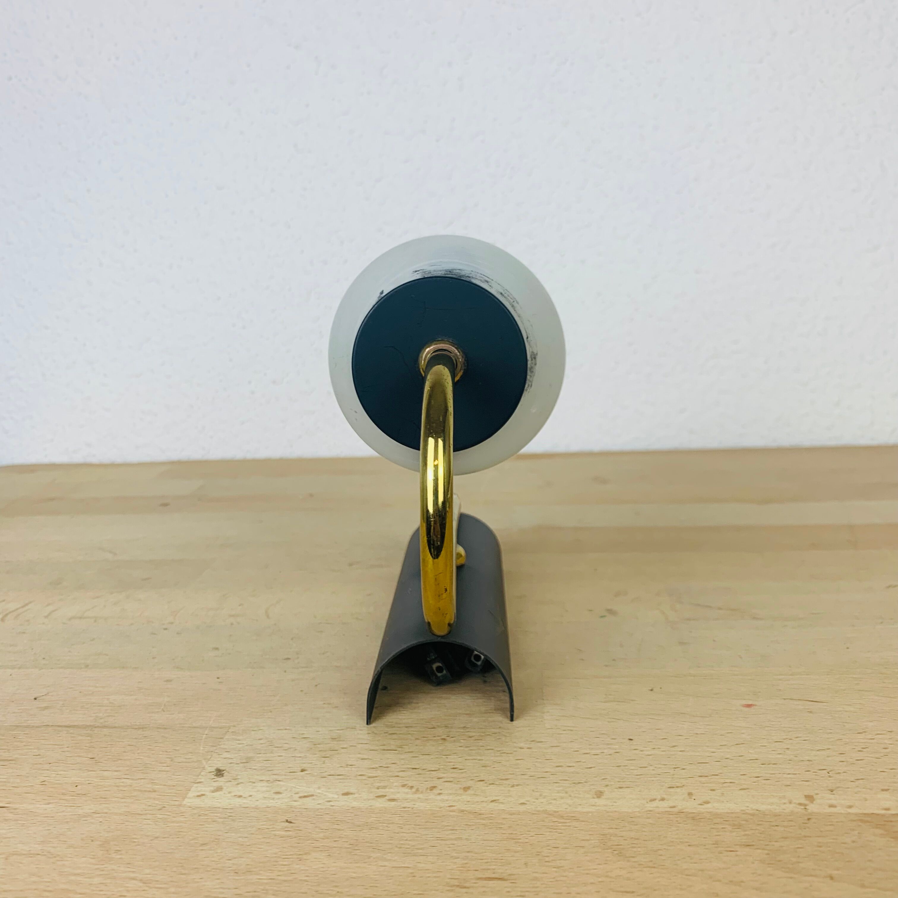 Wall lamp 50s brass opaline metal vintage