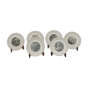 Série de 6 assiettes - porcelaine villeroy