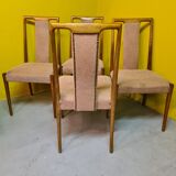 4 Vintage Teak Dining Chairs, 1950-60s