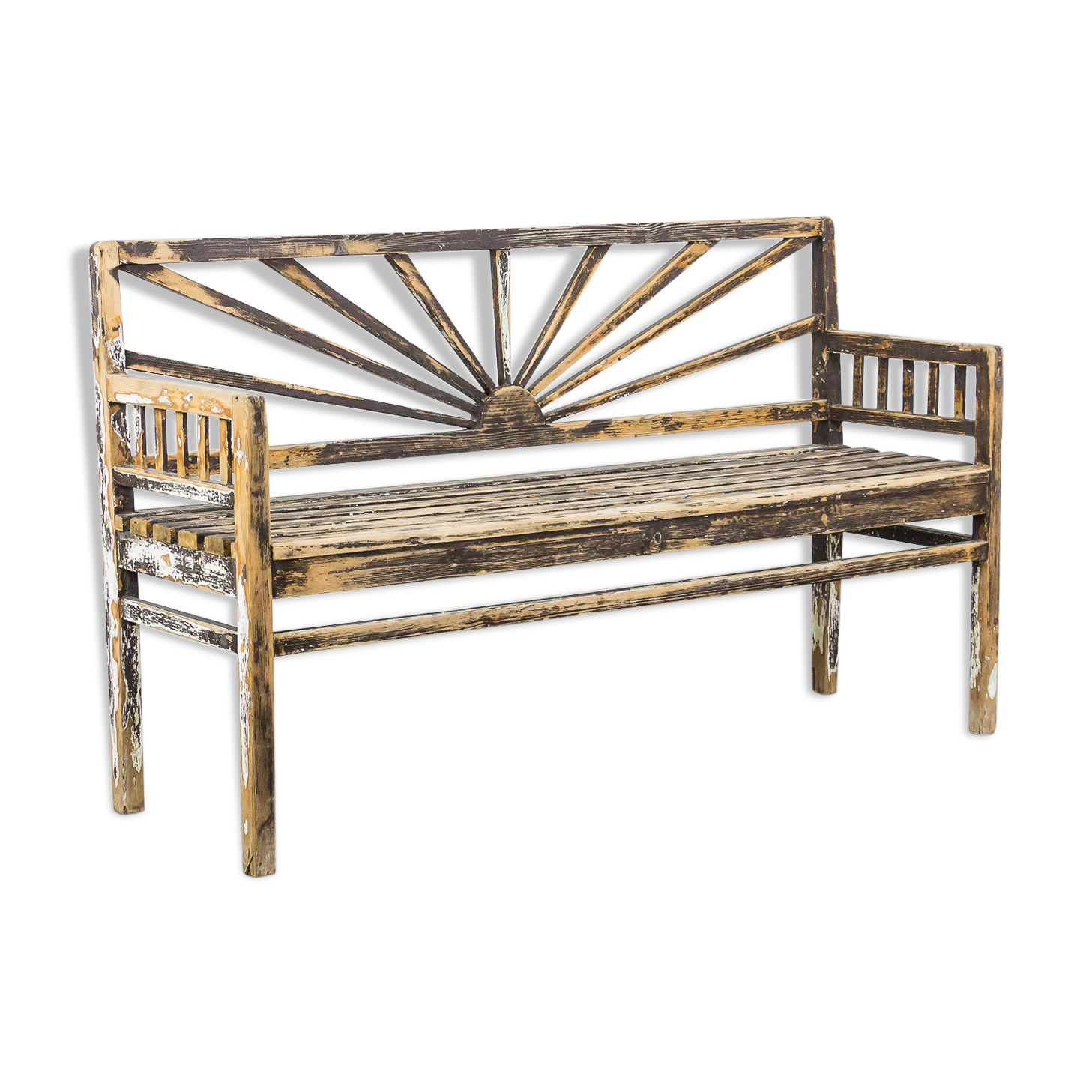 Wooden bench “Sunrise” patina
