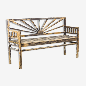 Wooden bench “Sunrise” patina