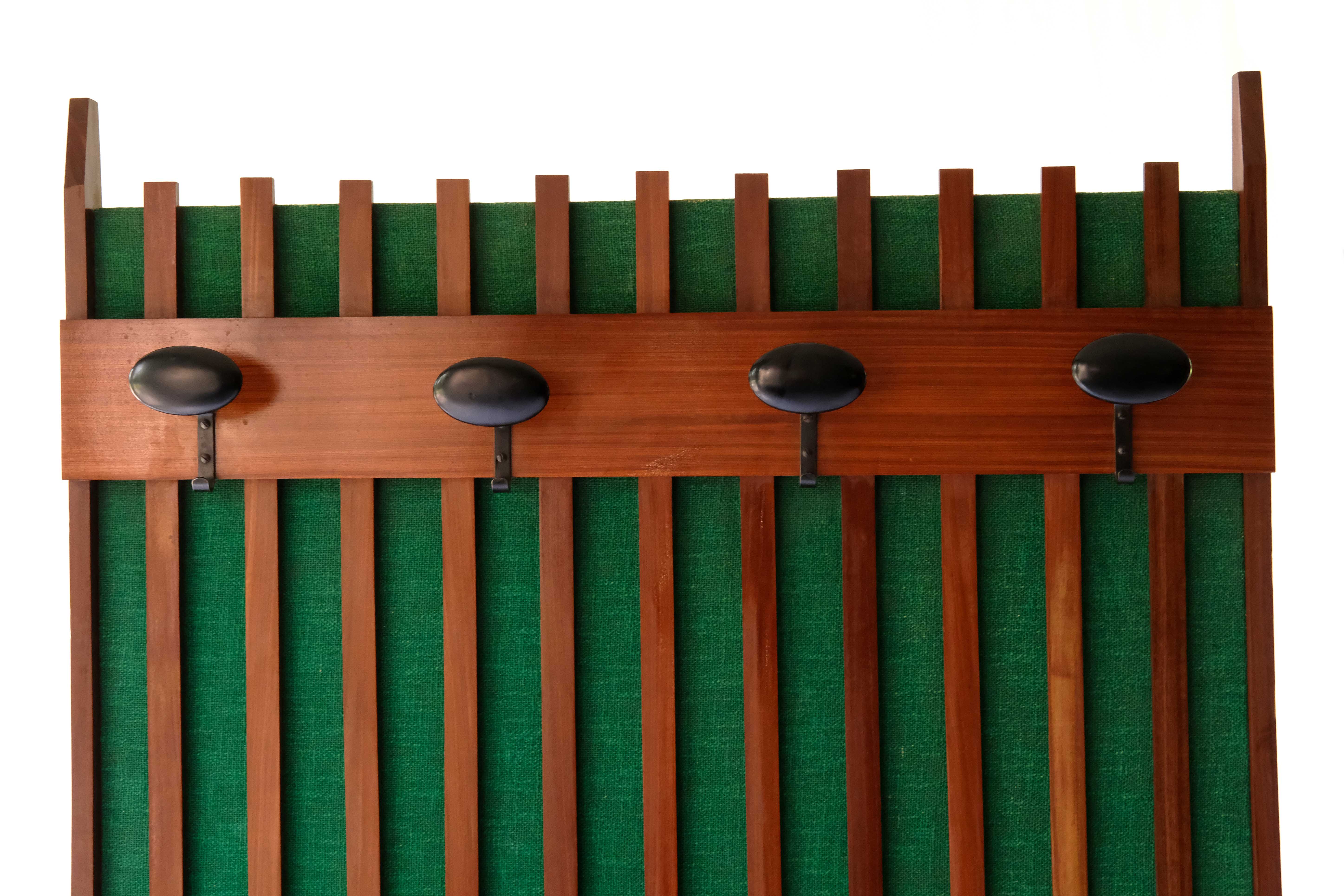 Vintage Wall-Mounted Hall-Stand with a Bench, Italy 1970's
