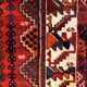 Vintage Traditional Tribal Rug 284x175 cm Wool Oriental HandMade Rug, Red Black