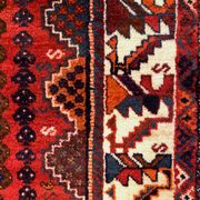 Vintage Traditional Tribal Rug 284x175 cm Wool Oriental HandMade Rug, Red Black