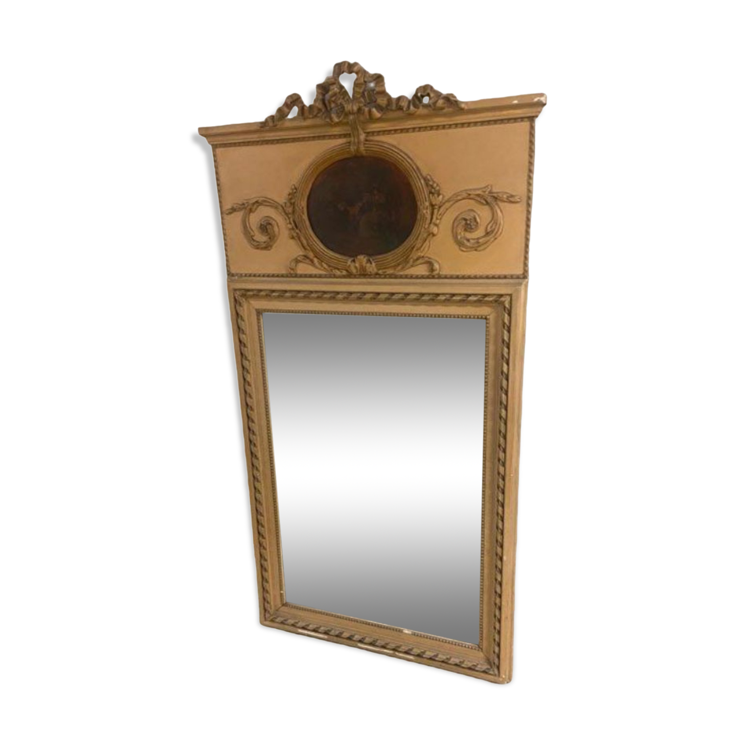 Large old Trumeau mirror Louis XVI style 1900 era