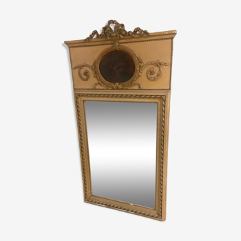 Large old Trumeau mirror Louis XVI style 1900 era