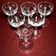 Set of 6 vintage walking glasses in engraved blown glass - aperitif rum bistrot 10cm