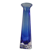 Vase soliflore Sommerso bleu vintage style Murano, Italie