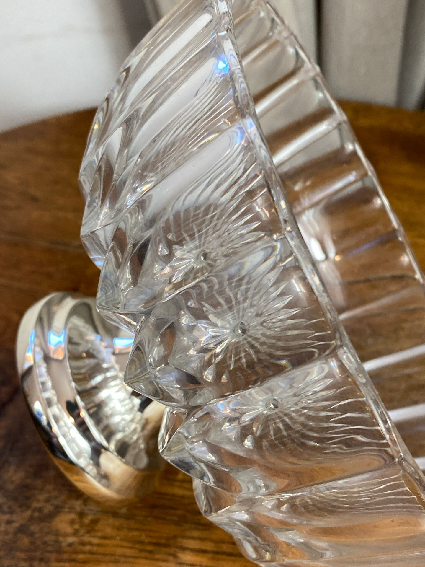 Glass and silver-plated bowls