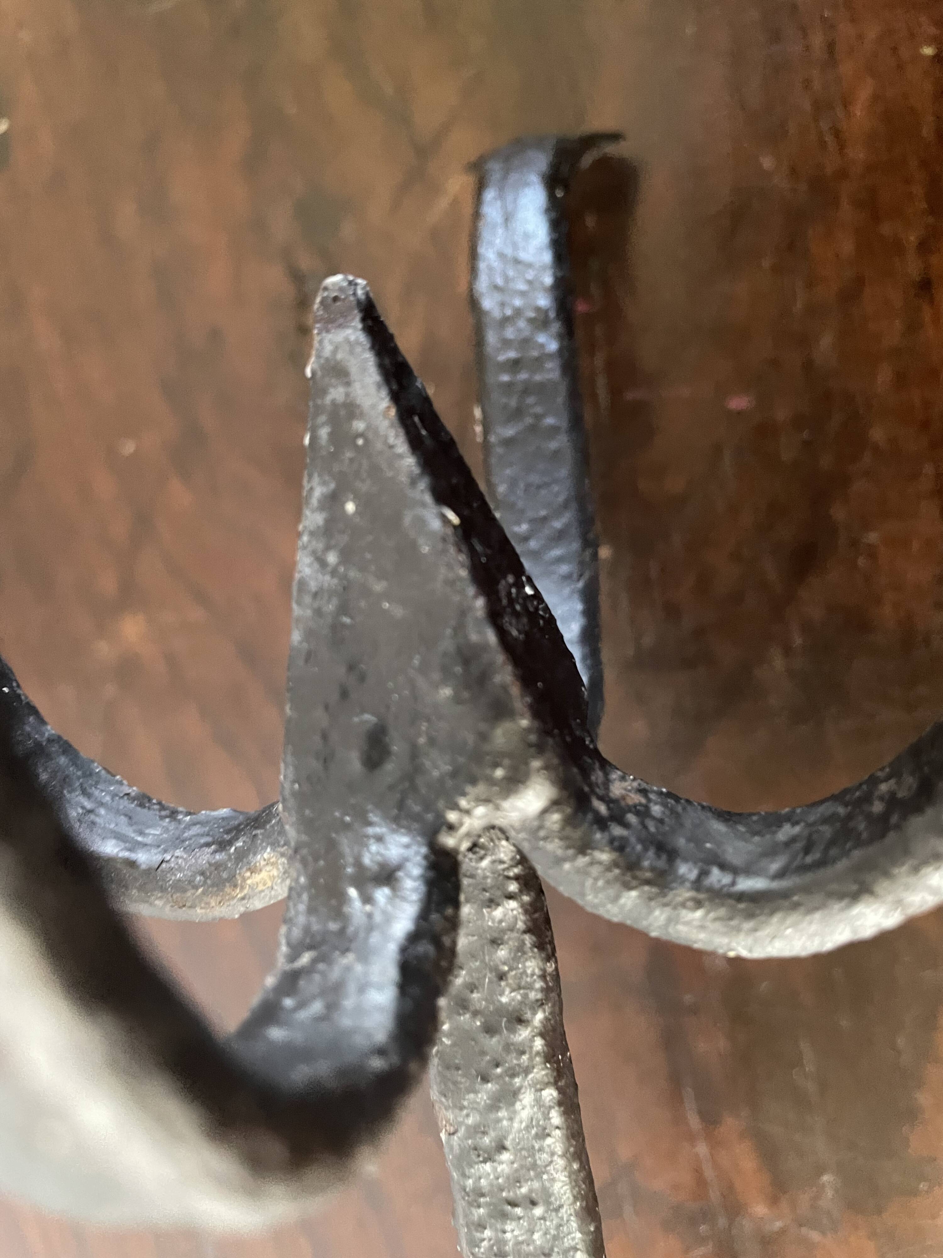 Wrought iron candlesticks