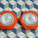 Paire d'appliques hexagone 1970