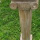 Colonne corinthienne en bois massif cérusé