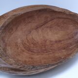 Solid wood fruit bowl carved bird