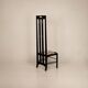 High Ingram chair by Charles R. Mackintosh for Alivar with Fornasetti fabric