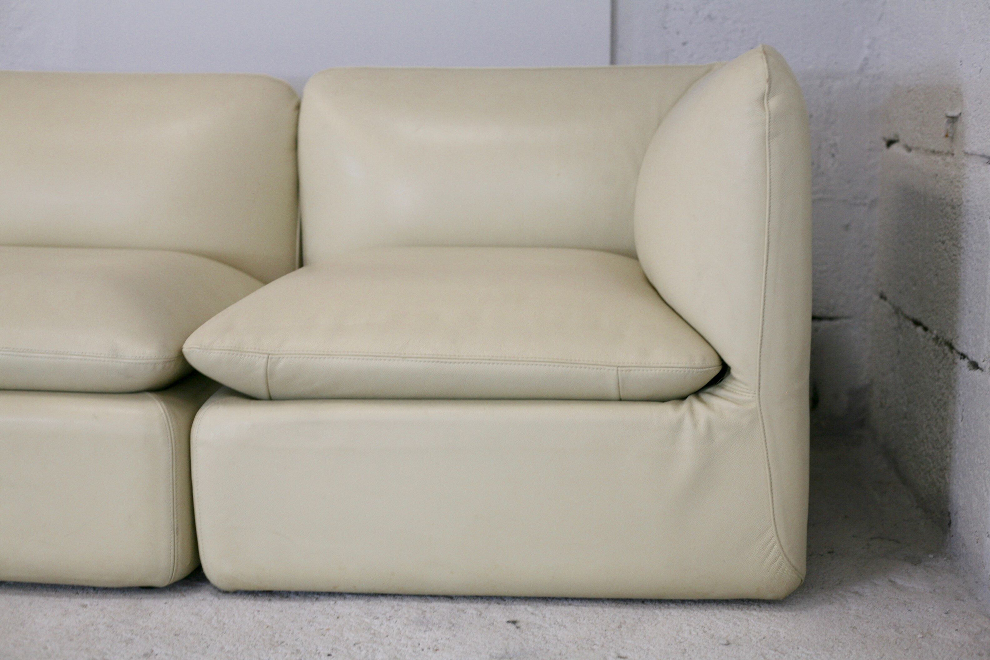 Set of 5 leather armchairs, France 80