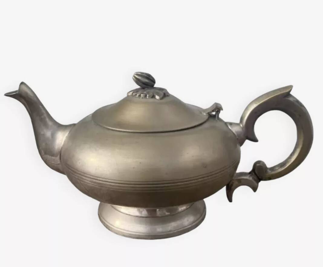 English silver-plated teapot