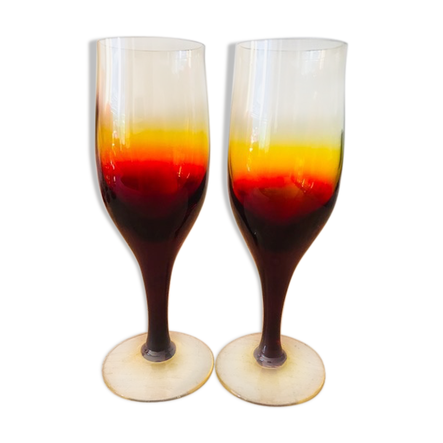 2 handmade glasses by Professor Zbigniew Horbowy