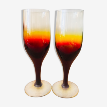 2 handmade glasses by Professor Zbigniew Horbowy