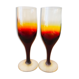 2 handmade glasses by Professor Zbigniew Horbowy