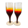 2 verres faits à la main par le professeur Zbigniew Horbowy