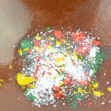 Enameled copper plate bowl, Germany, 1960s