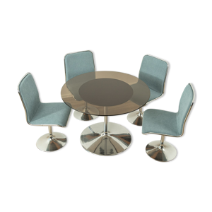 4 chaises et table à