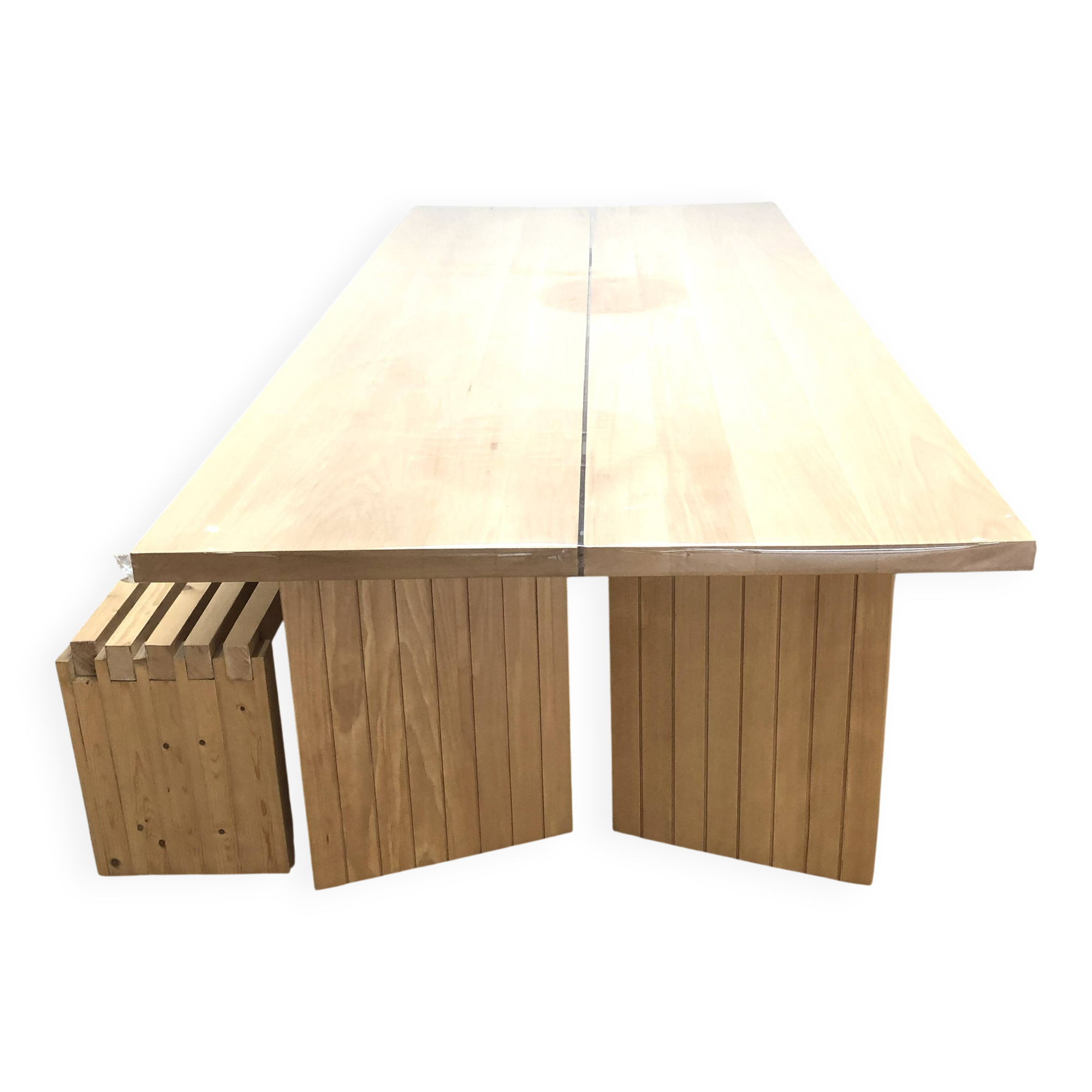 Solid wood dining table