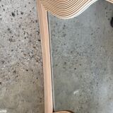 Zigzag rattan foot mirror H:182cm