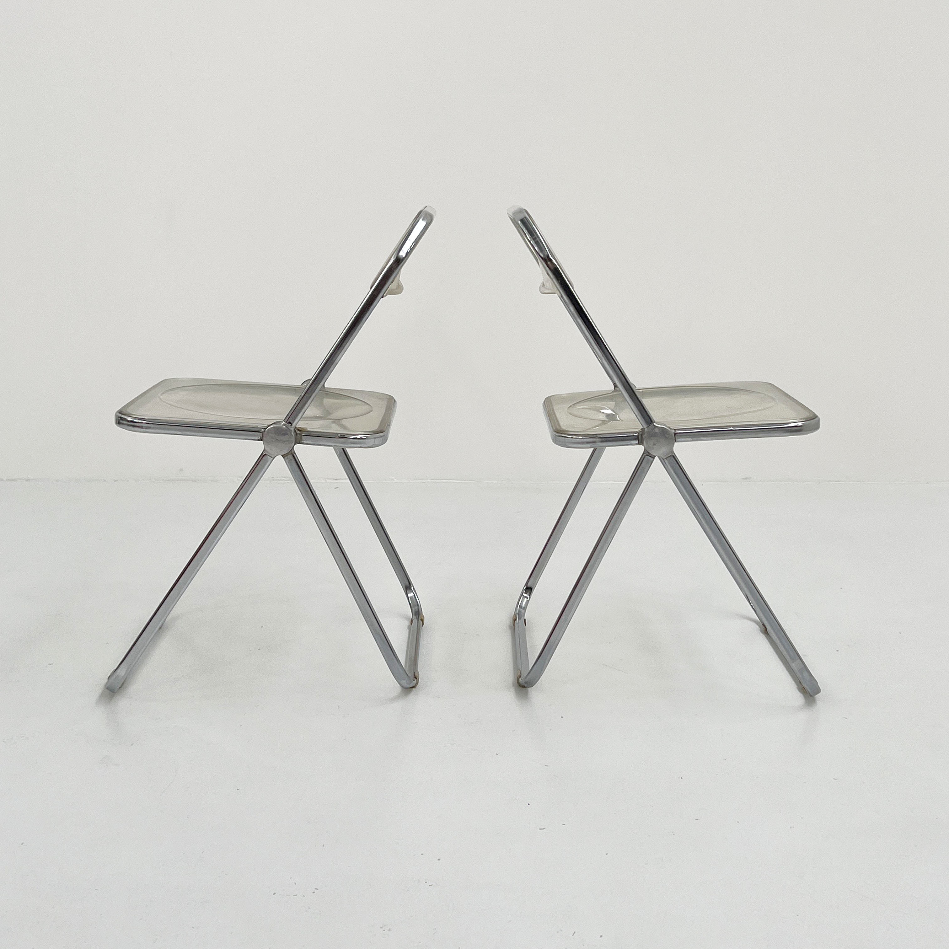 Chaise Plia transparente par Giancarlo Piretti pour Castelli, 1960