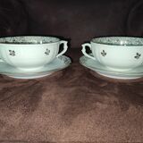 Bernardaud Limoges porcelain cups and saucers
