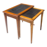 Suite de 2 tables gigognes de style empire