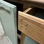 Vintage wooden buffet in sage green
