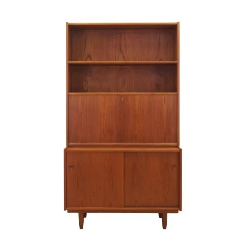 Teak bookcase with bar cabinet and secretary, Dammand & Rasmussen, Denmark, 1960s