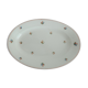 Oval porcelain dish Moulin des Loups Hamage decoration Burgundy