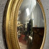 Louis XVI style giltwood oval witch's mirror circa 1850