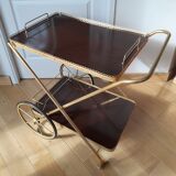 Rolling service in formica and gilded metal