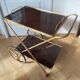 Rolling service in formica and gilded metal