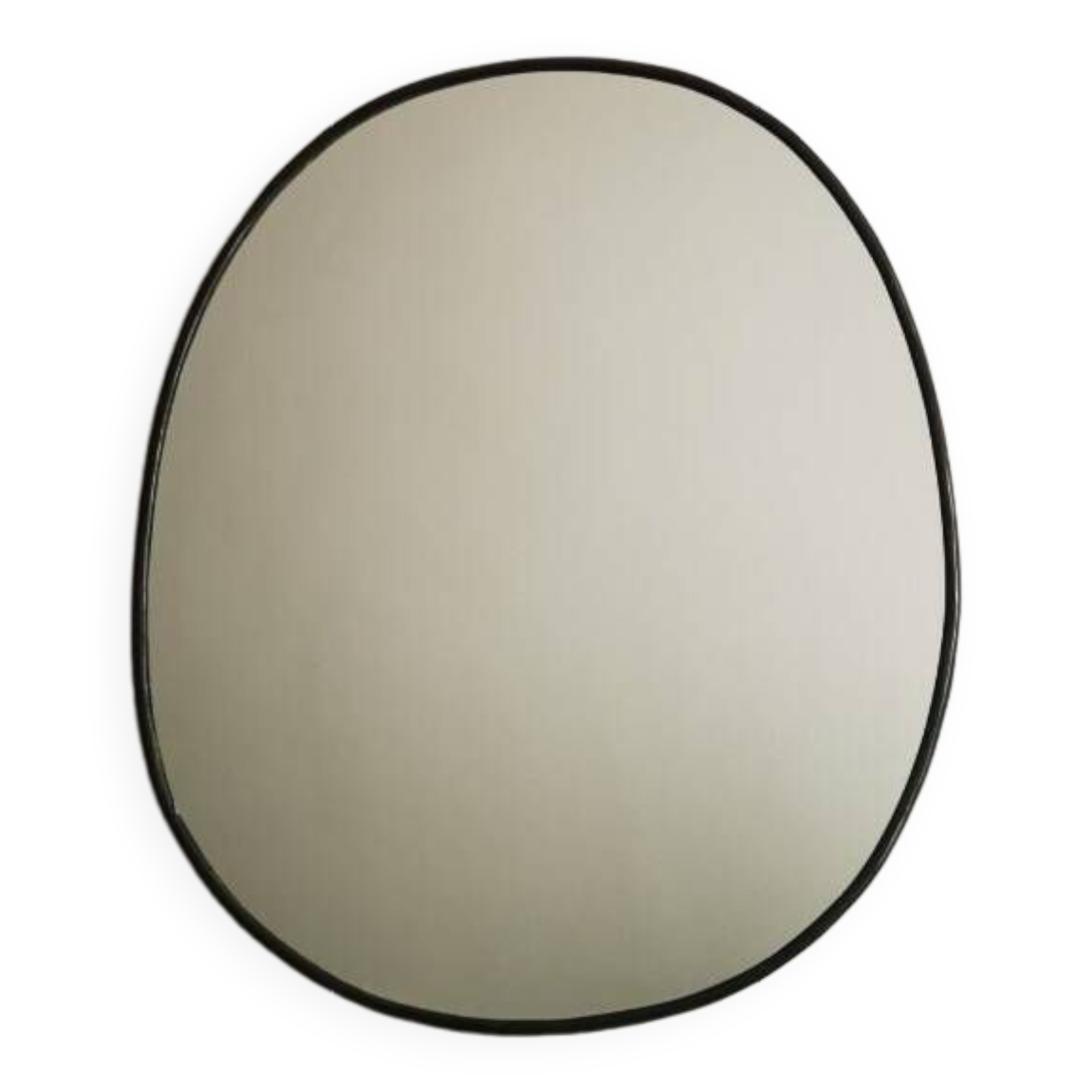 Charcoal brass mirror 41 cm