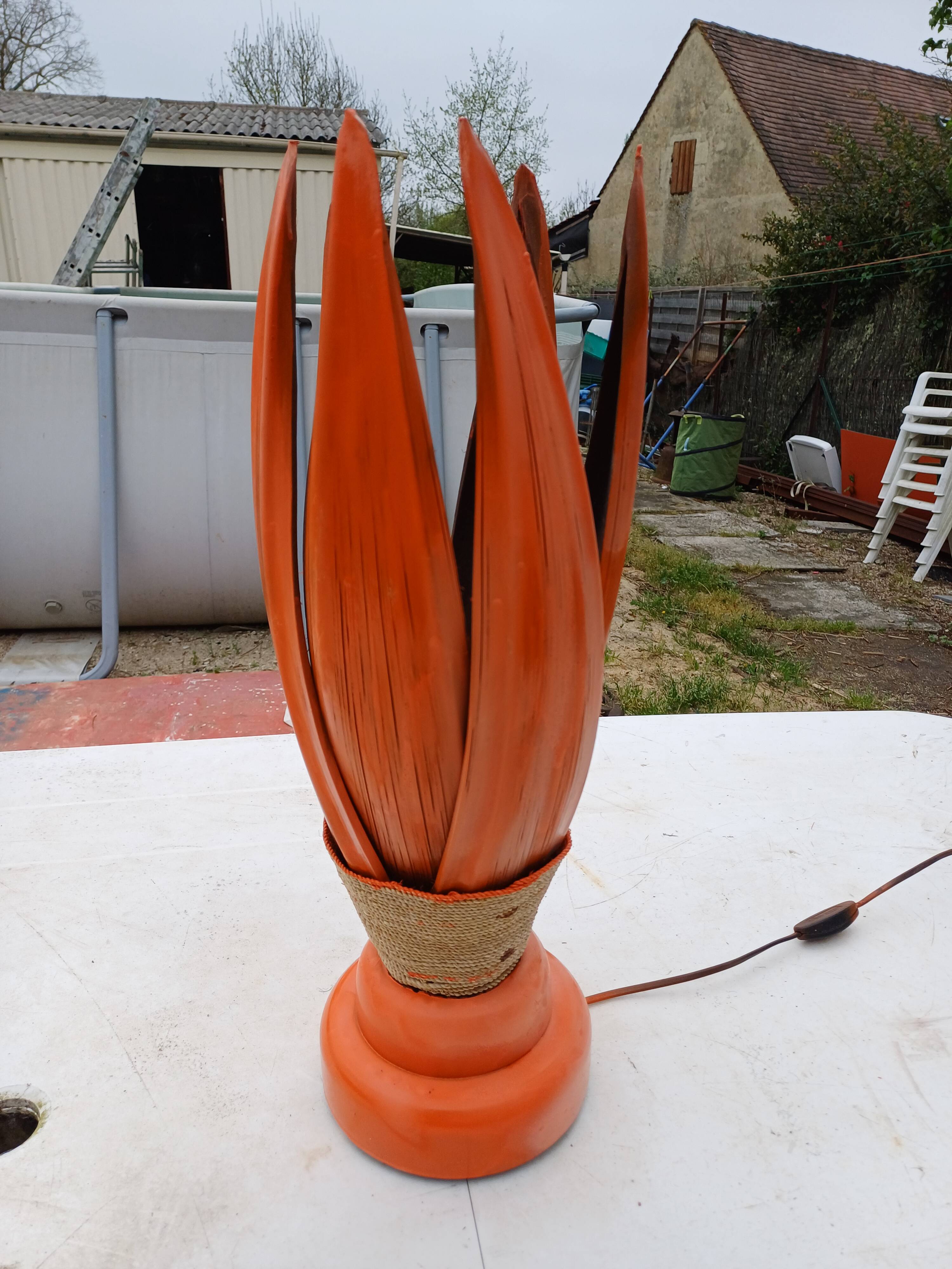 Vintage Orange Lamp