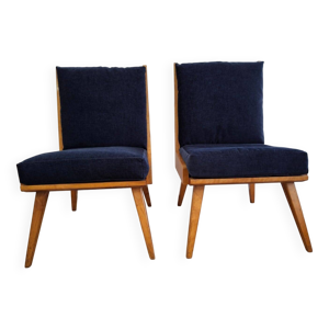 Paire de fauteuils designer