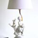 Bronze and Biscuit porcelain table lamp