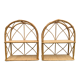 Pair of rattan and bamboo shelves or wall-bookcases, 1970