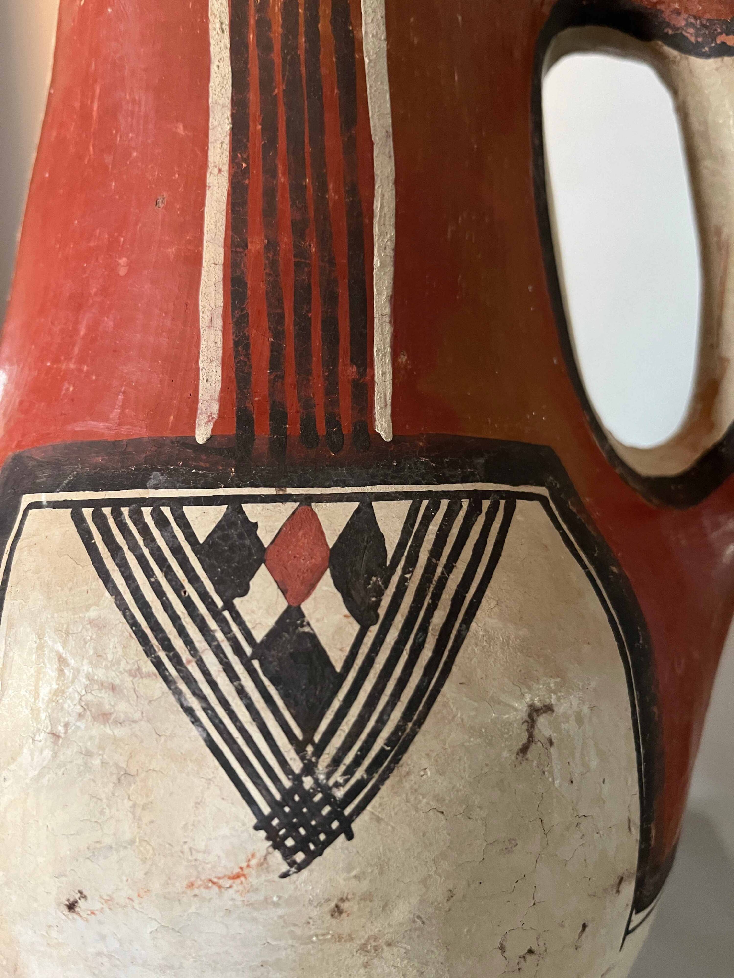 Iddeqi Kabyle pottery pitcher, Berber. Popular art Kabylie Algeria