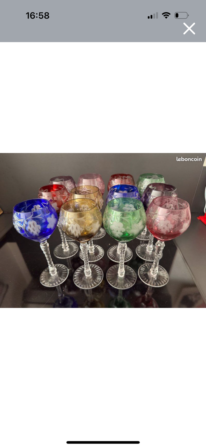 Lorraine crystal stemmed glasses