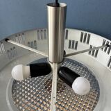 Vintage UFO pendant light with crystal glass