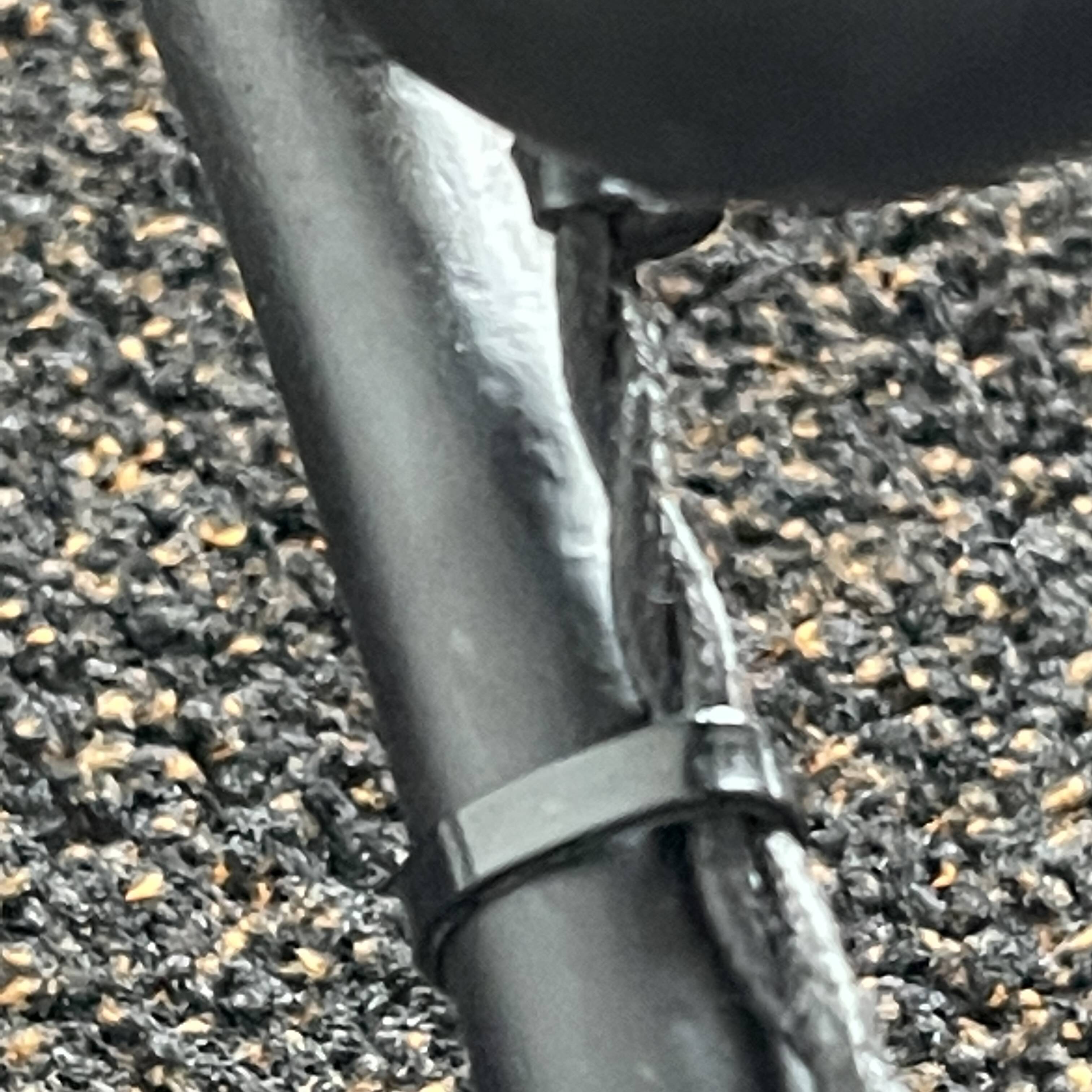 Floor lamp (lamp & table) in tubular steel, ca 1960