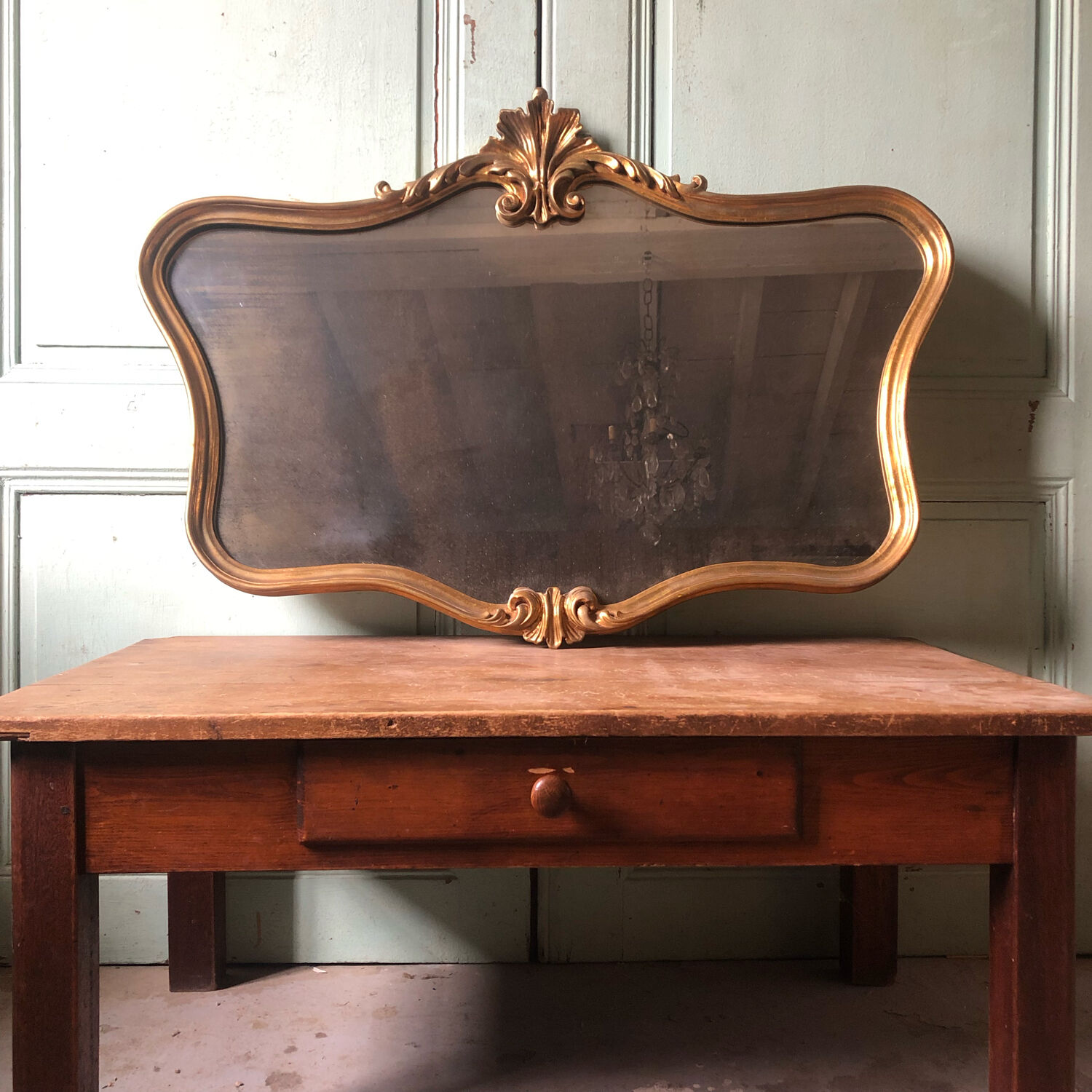 Golden vintage mirror